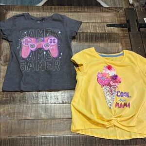 Gray Gamer Tee and Yellow Ice Cream Tee Set